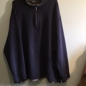 Tommy Bahama Men's Navy Quarter-Zip Sweater